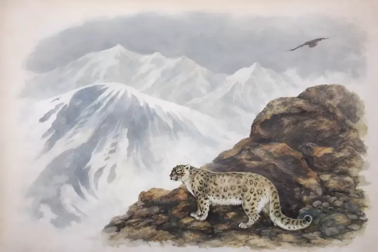 Снежный барс (Ирбис). В.С. Покровский